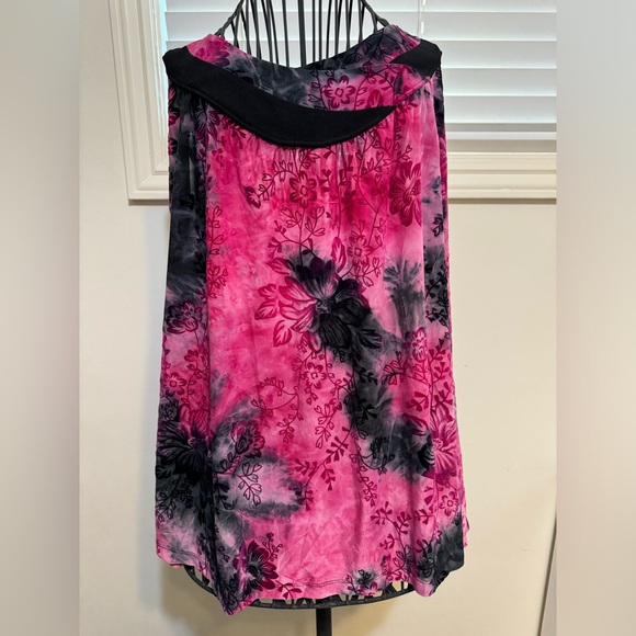 BOHO Tie Dye-Sere Nade Pink with Black -SZ. 3x - Picture 1 of 8